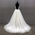 Luxury Beaded Simple Sleeveless Hand Made Embroidery tulle fabric wedding dress